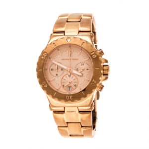 Michael Kors Rose Gold Plated Stainless Steel Dylan Chronograph MK5499 Women's Wristwatch 33 mm