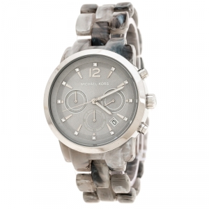 Michael Kors Grey Acetate Stainless Steel Audrina MK6310 Women's Wristwatch 41 mm