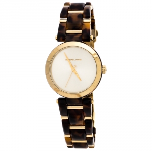 Pre Owned Michael Kors Gold Plated Stainless Steel Delray MK4314 Women's Wristwatch 36MM
