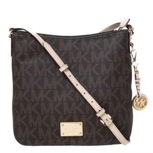 Michael Michael Kors PVC Large Jet Set Travel Messenger Bag