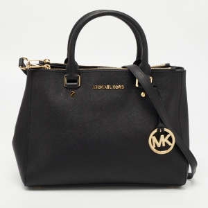 MICHAEL Michael Kors Black Leather Sutton Tote