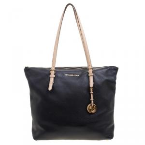 مملوكة مسبقًا Michael Michael Kors Black Leather Shopper Tote