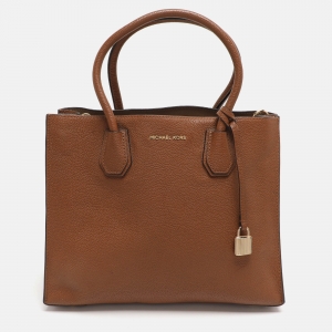 Pre Owned MICHAEL Michael Kors Medium Brown Leather Tote