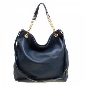 Michael Michael Kors Navy Blue Leather Top Handle Bag