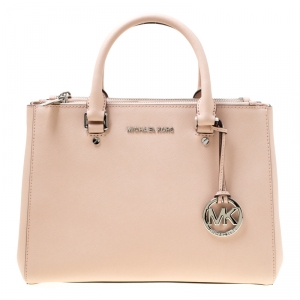 Michael Michael Kors Dusty Pink Leather Medium Sutton Top Handle Bag