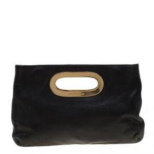 Pre Owned MICHAEL Michael Kors Black Leather Berkley Clutch
