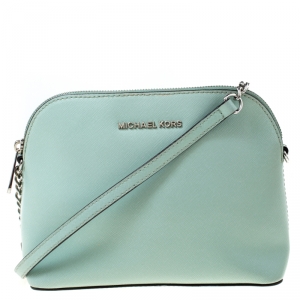 مملوكة مسبقًا حقيبة كروس مايكل كورس ايمي سيندي جلد أخضر ليموني