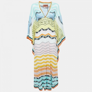 Missoni Mare Multicolor Wave Patterned Kaftan Cover M