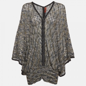 Missoni Mare Green Patterned Lurex Knit Cover-Up Mini Dress M