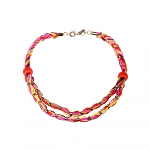 Missoni Multicolor Double Rope Braided Necklace