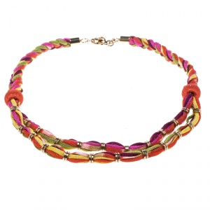 Missoni Multicolor Double Rope Braided Necklace
