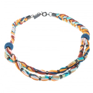 Missoni Multicolor Double Rope Braided Necklace