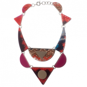 Missoni Geometric Acetate Bib Necklace