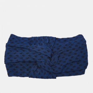 Missoni Navy Blue Knit Wide Headband