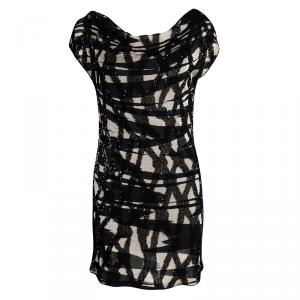 Missoni Black and Beige Sequined Crochet Knit Lietta Dress S