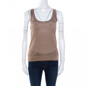 Pre Owned Missoni Multicolor Metallic Knit Sleeveless Tank Top S