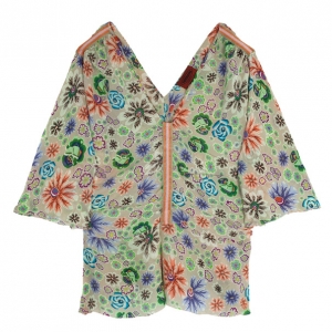 Pre Owned Missoni Floral Print Silk Top L