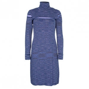 Pre Owned Missoni Variegated Turtleneck Knit Dress M