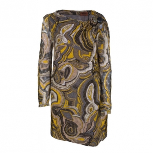 Missoni Multicolor Patterned Dress With Stone Embellishment L