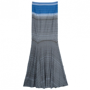 Pre Owned Missoni Long Woven Multicolor Skirt S