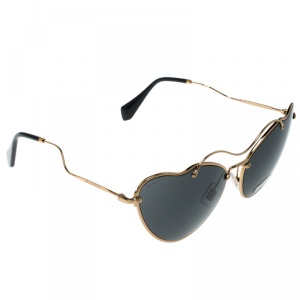 Miu Miu Gold/Black SMU55R Butterfly Sunglasses