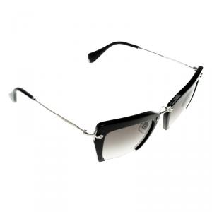 Miu Miu Black SMU 10Q Cut Out Sunglasses