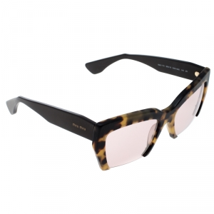 Miu Miu Tortoiseshell / Purple Gradient  SMU 110 Rasoir Half Rim Sunglasses