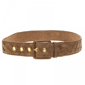 Miu Miu Woven Leather Belt Size 80CM