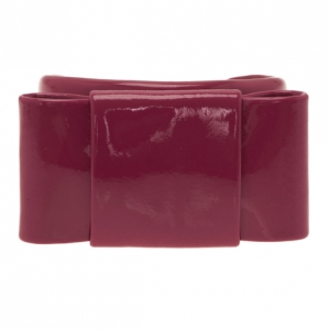 Miu Miu Pink Patent Leather Bow Bangle 17CM