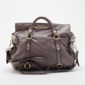 Pre Owned Miu Miu Vitello Lux Large Bow Bag 