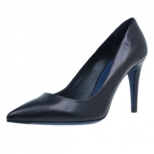 Miu Miu Black Leather Pointed Toe Pumps Size 38.5