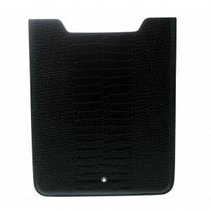 Montblanc Black Croc Embossed Leather iPad Cover