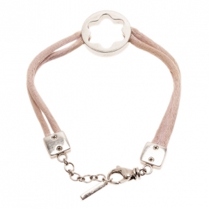 Pre Owned Montblanc Star Signet Silver Satin Bracelet 21CM