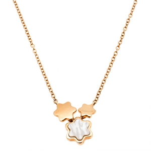 Montblanc Mother of Pearl 18k Rose Gold Pendant Necklace