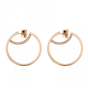 Montblanc Boheme Diamond 18k Rose Gold Hoop Earrings
