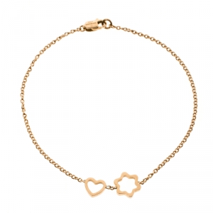 Montblanc Star Heart Charm 18k Rose Gold Bracelet