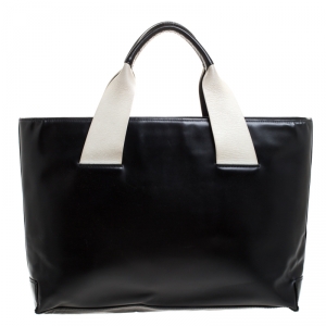Montblanc Black/White Leather Tote