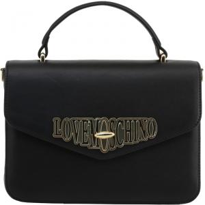 Love Moschino Black Faux Leather Top Handle Bag