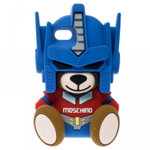 Pre Owned Moschino Blue Rubber Transformer Bear iPhone 7 Case