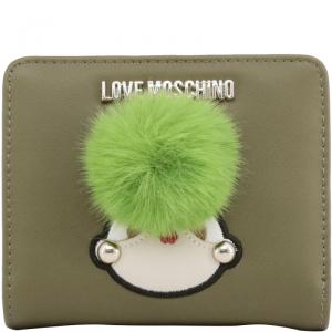 Pre Owned Love Moschino Green Leather Coin Purse