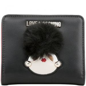 Pre Owned Love Moschino Black Faux Leather Coin Purse