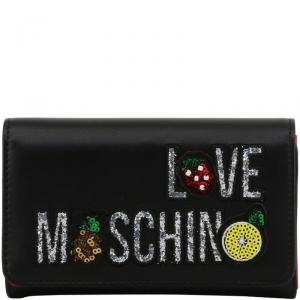 Love Moschino Black Faux Leather WOC Clutch Bag