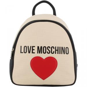 Pre Owned Love Moschino Brown Fabric Applique Backpack