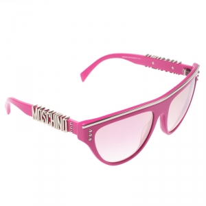 Moschino Hot Pink/ Pink & Peach Gradient Mirrored MOS002/S Cat Eye Sunglasses