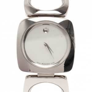 Movado White Stainless Steel Bracelet Women's Wristwatch 35MM