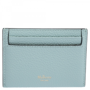 Mulberry Powder Blue Grained Leather Card holder