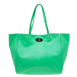Pre Owned Mulberry Green Nappa Leather Medium Dorset Tote