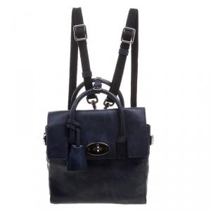 Mulberry Dark Blue Camo Leather Mini Cara Delevingne Backpack