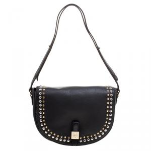 Mulberry Black Leather Studded Tessie Crossbody Bag