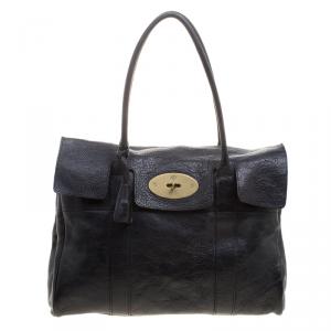 Mulberry Black Leather Bayswater Satchel